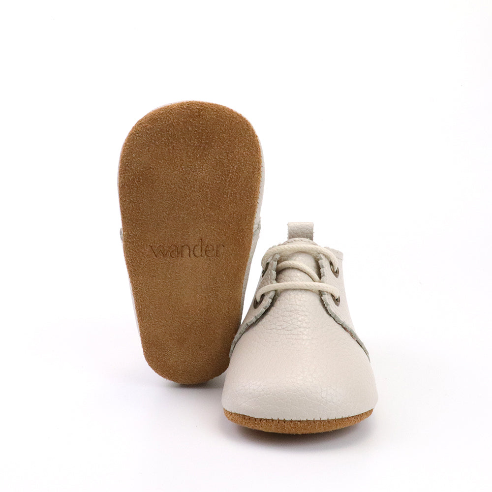 Oxford Leather Shoe Soft Sole - Cloud
