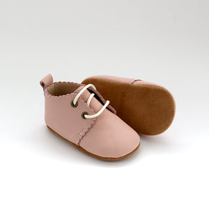 Oxford Leather Shoe Soft Sole - Petal