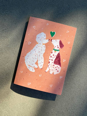 Dogs Kissing - Love Greeting Card | Valentine, Anniversary