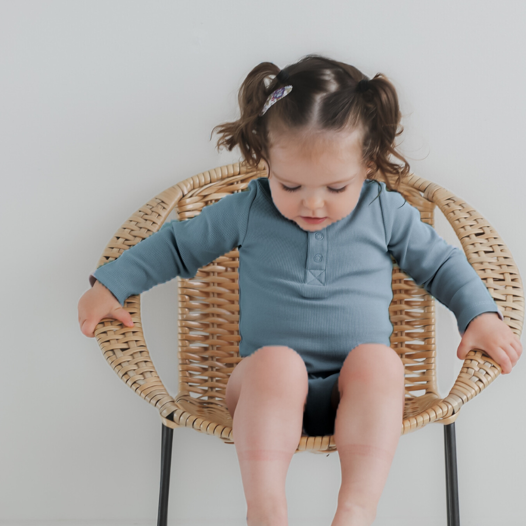 Henley Rib Bodysuit - Abyss