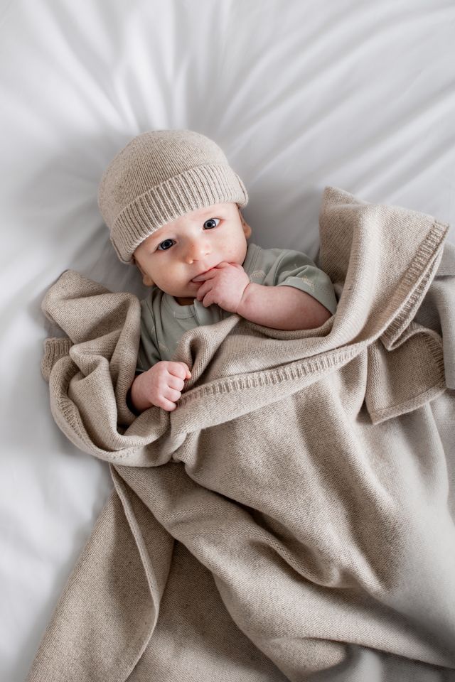 AW26 100% Wool Baby Hat - Stone Taupe