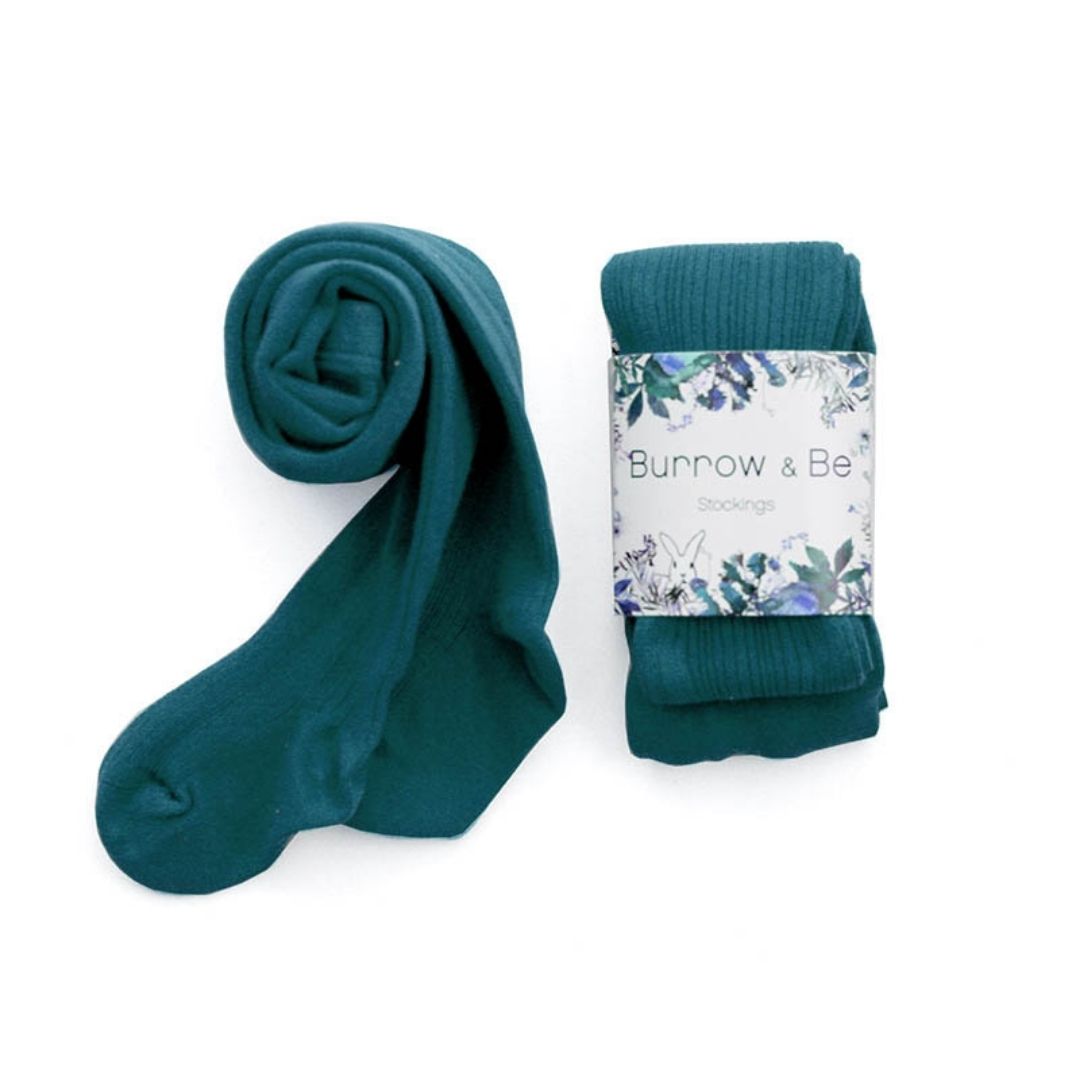 Footed Stockings - Teal