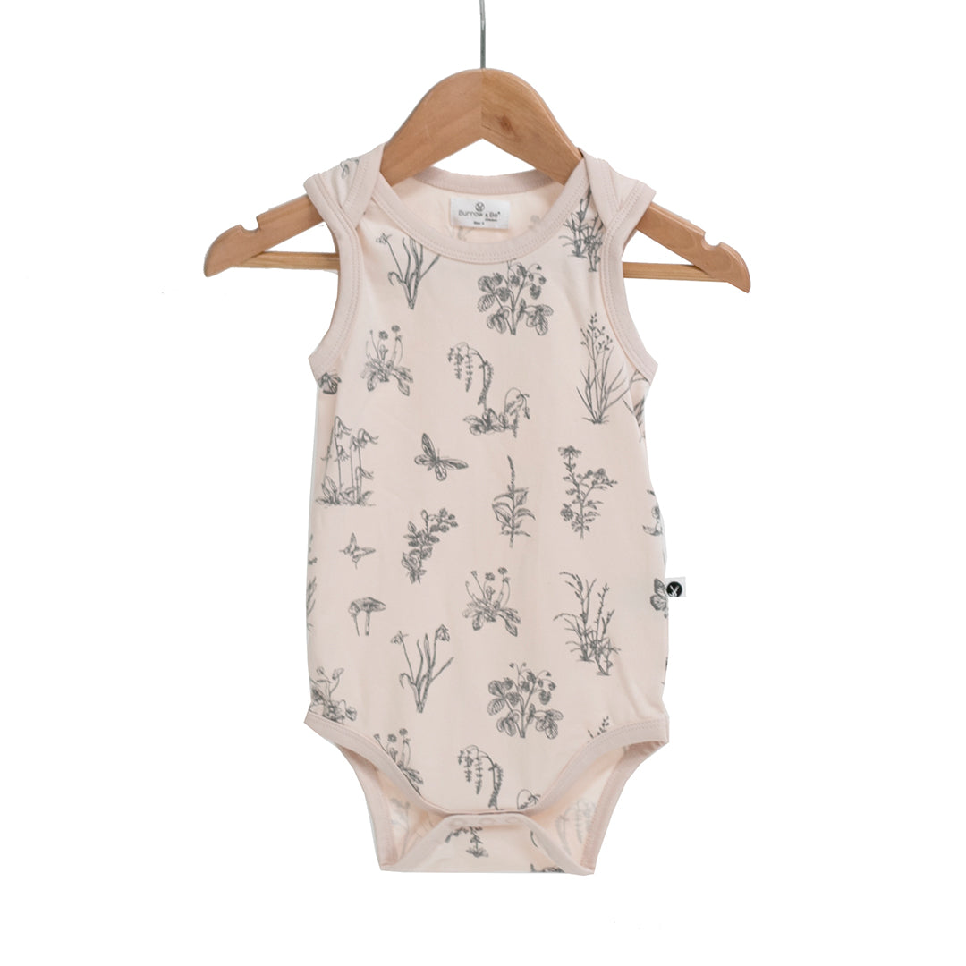 baby singlet onesie pink with grey print