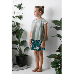 Evie Skirt - Green Leavings