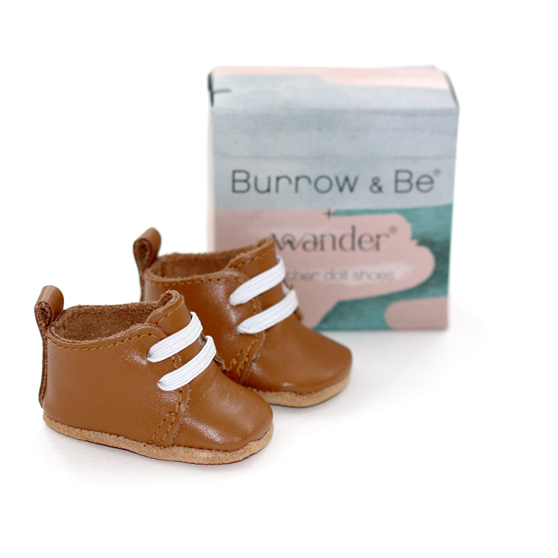 Boots Leather doll shoes - Tan