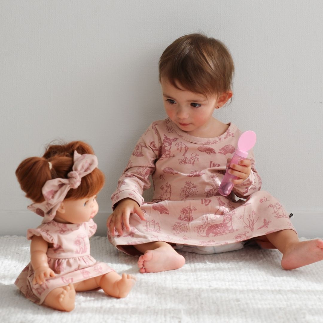 Doll Dress- Forest Friends