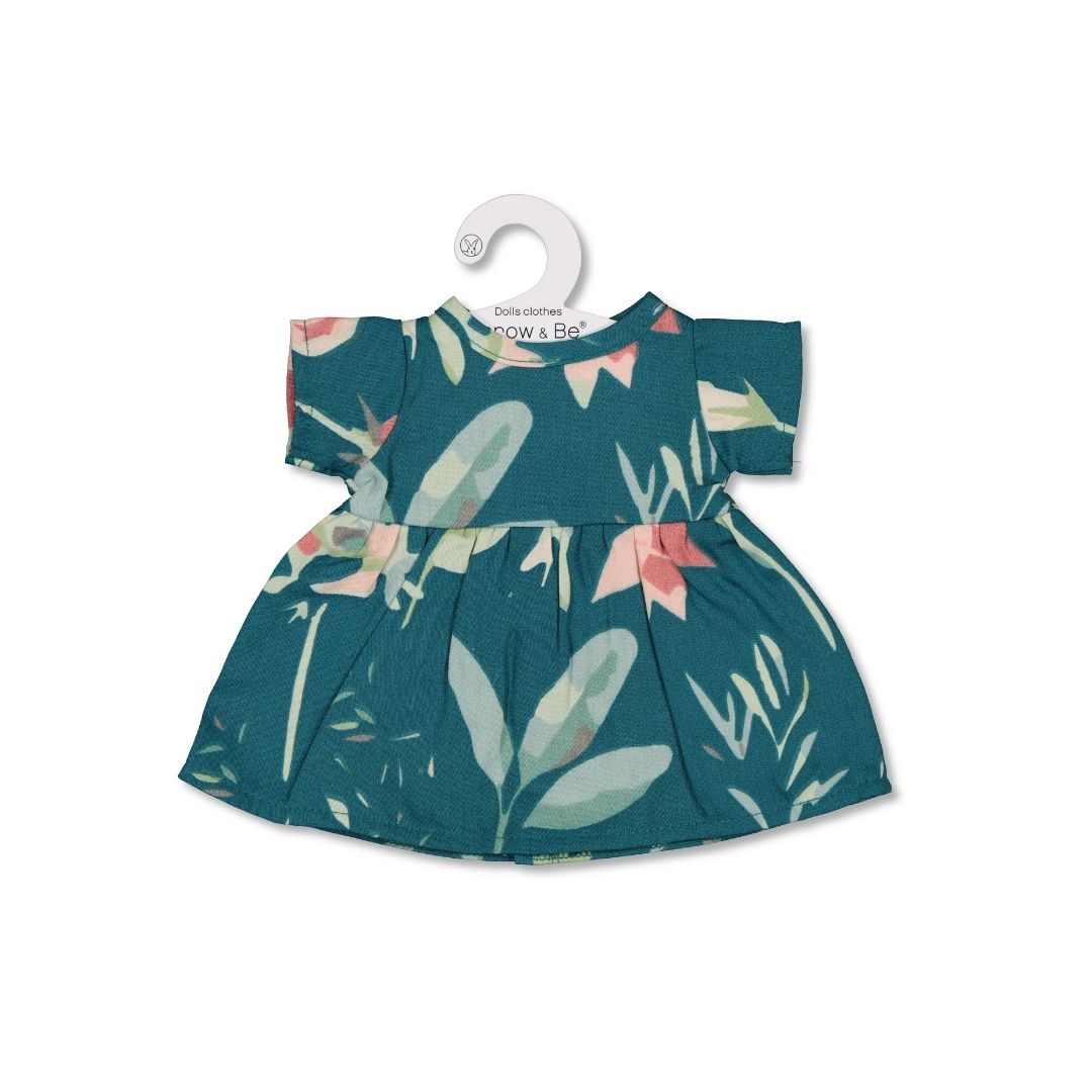 Dolls Dress - Green Leavings (38cm)