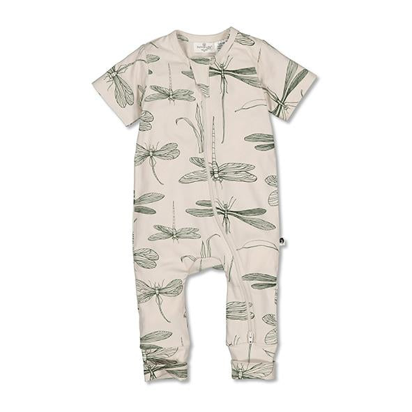 Zip Suit Short Sleeve - Dragonflies