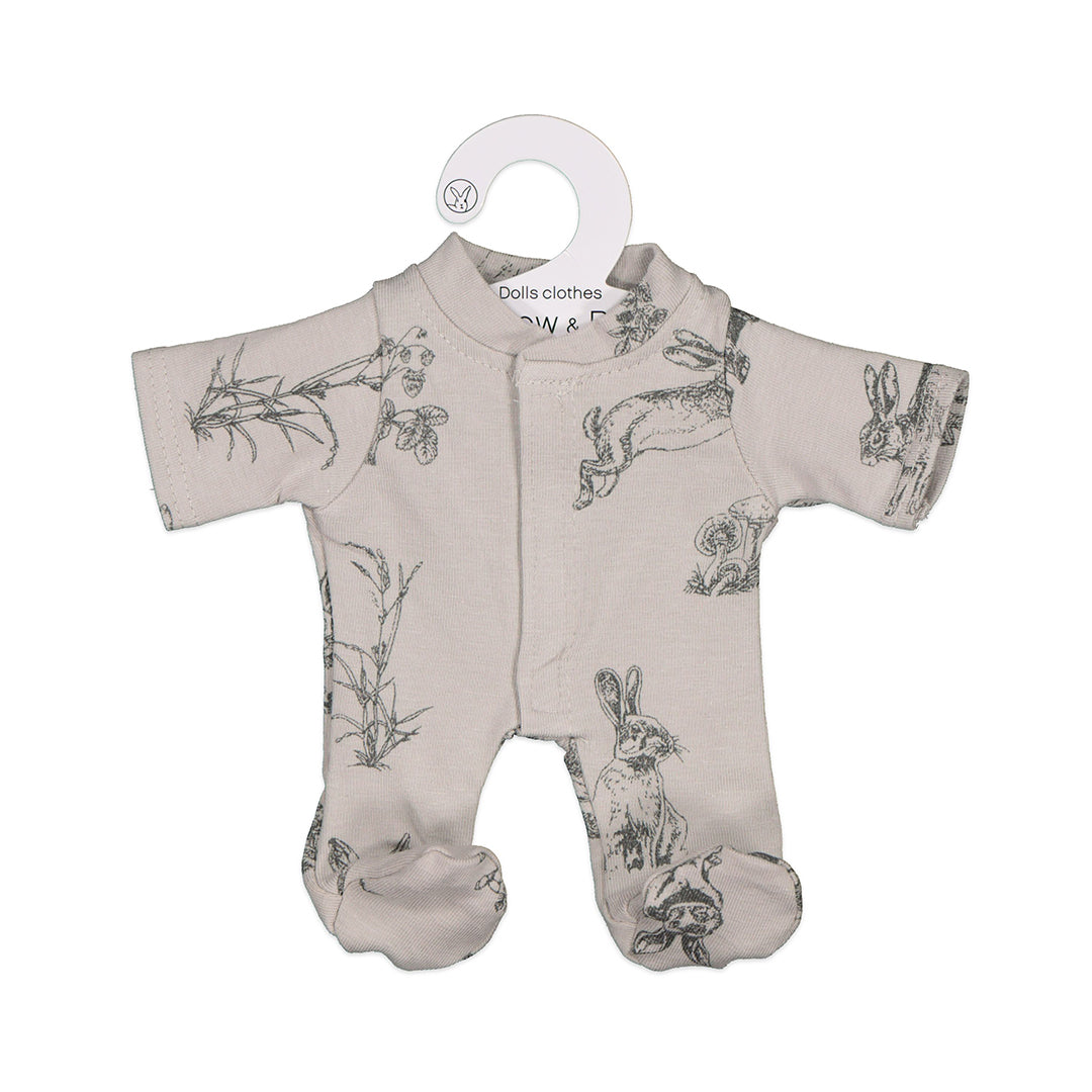Grey Burrowers sleep suit for 21cm Doll