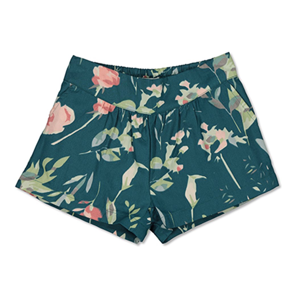 Lyla Shorts - Green Leavings