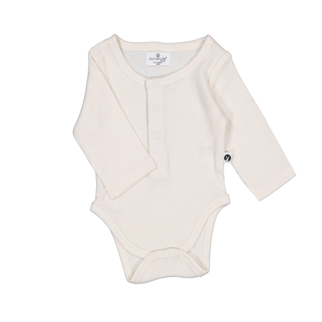 Henley Rib Bodysuit - Natural