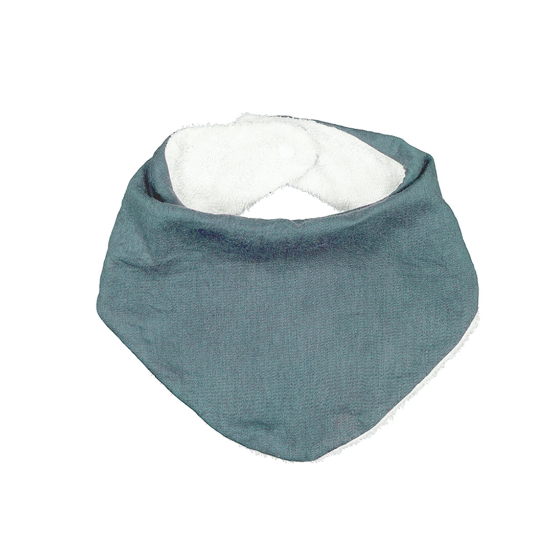 Dribble bib; organic dribble bib storm blue